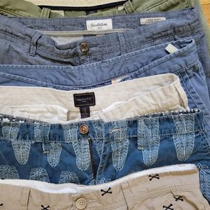 6 pairs men's shorts size 34 EUC